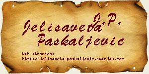 Jelisaveta Paskaljević vizit kartica